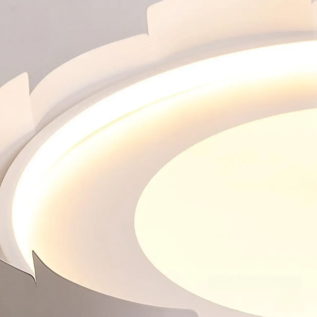 Modern Adjustable White Round LED Chandelier