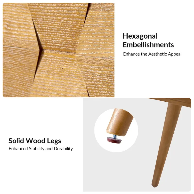 Julian Mid-century  End Table with Charging Station by