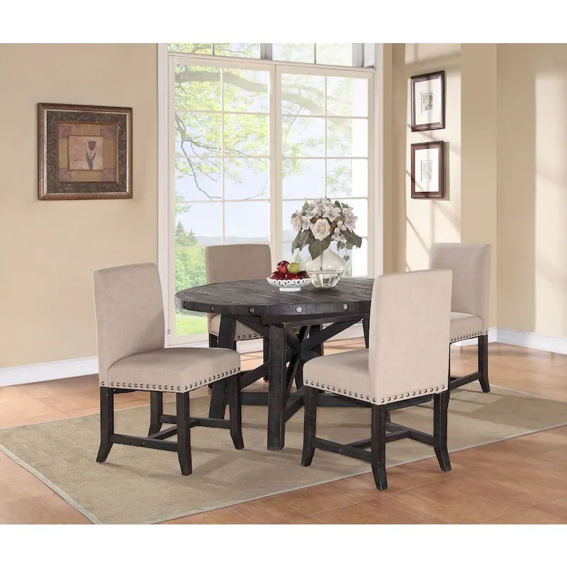 Solid Pine Round Extension Dining Table