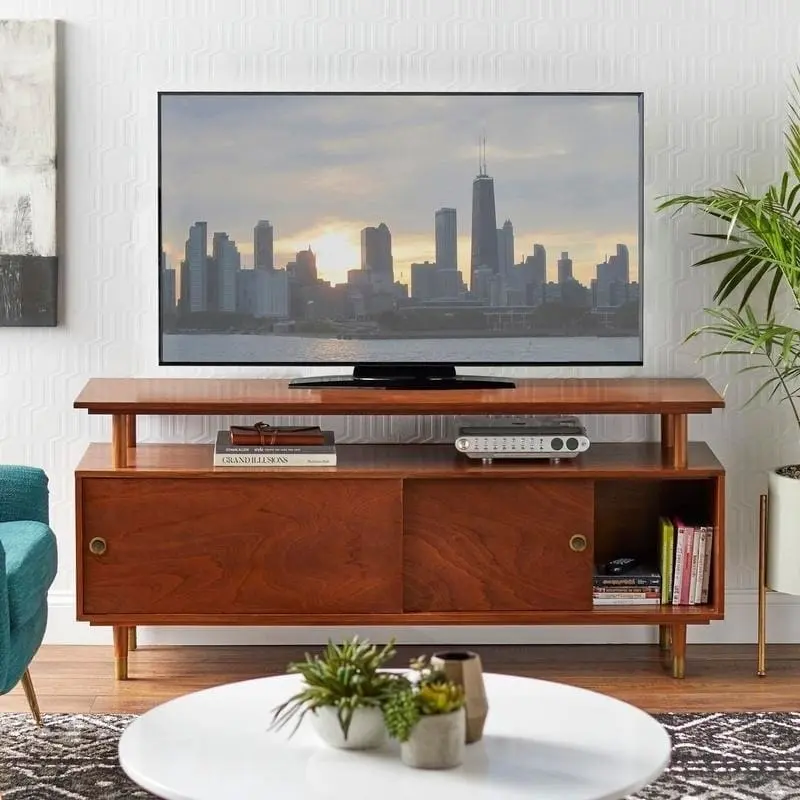 Simple Living Margo Mid-Century Modern Wood TV Stand