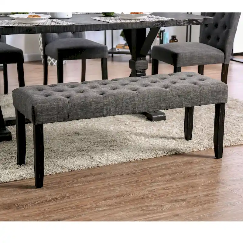 Copper Grove Chalwa Rustic Tufted 48-inch Dining Bench