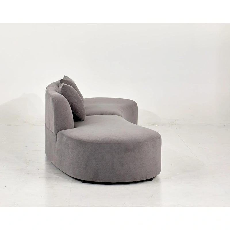 132.3 inch Large Half Moon Curved Sectional Sofa