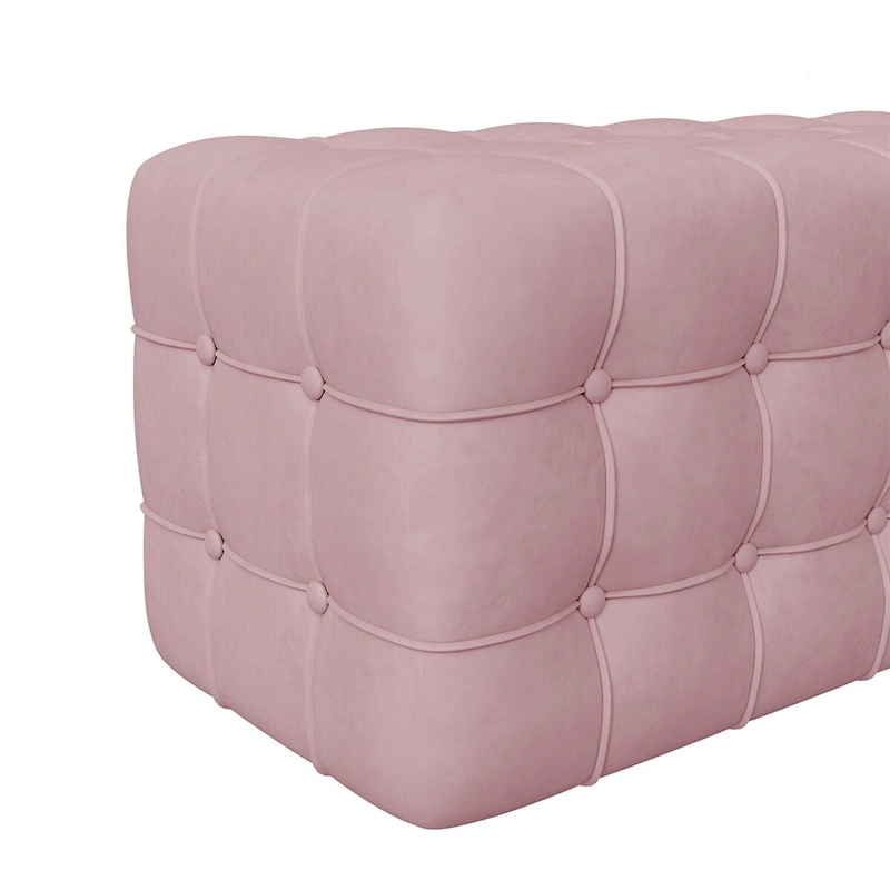 All Covered Velvet Upholstered Ottoman