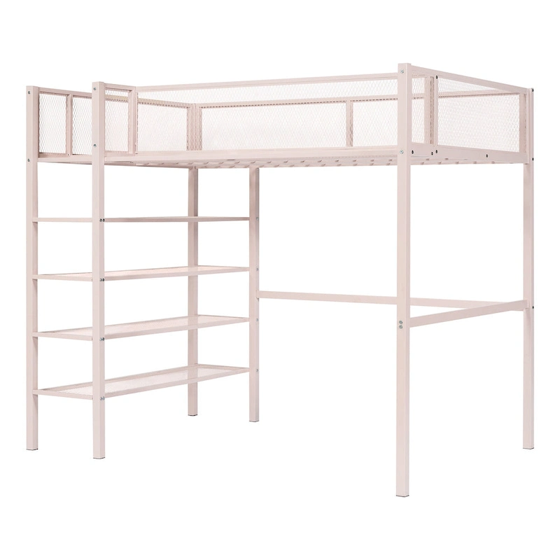 Twin Metal Loft Bed with Workstation