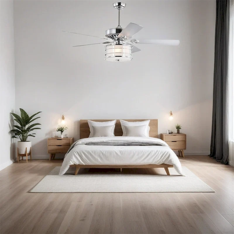 3 Speed Farmhouse LED Ceiling Fan Light w/ Remote and Reversible Blade