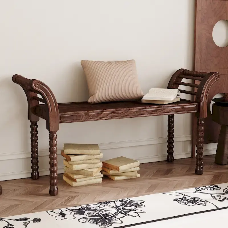 Newport Furnishings 4-Piece Retro Queen Bedroom Set with Storage & Bench