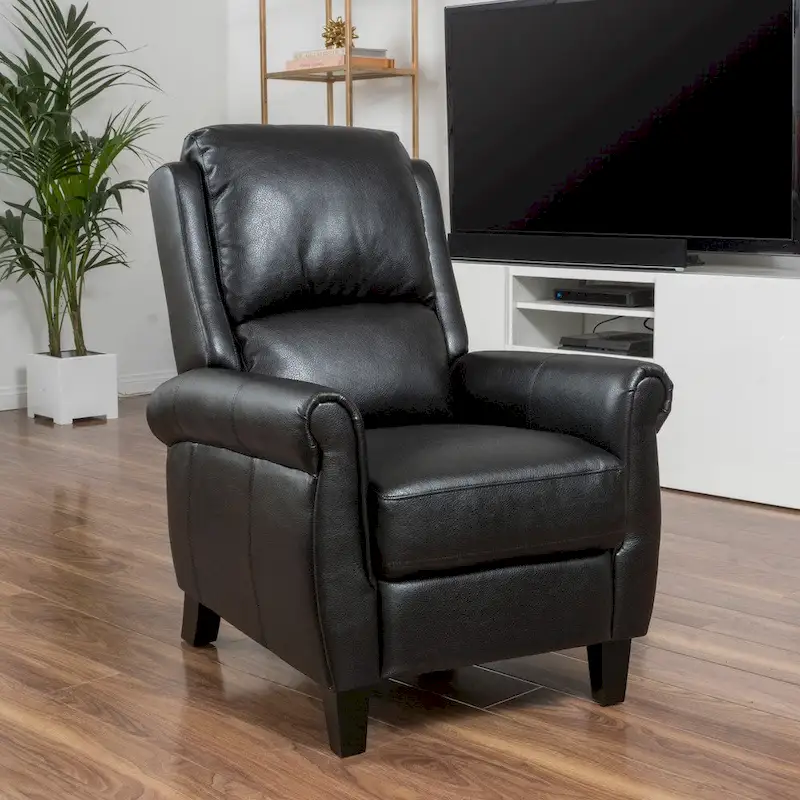 Haddan PU Leather Recliner Club Chair by Christopher Knight Home