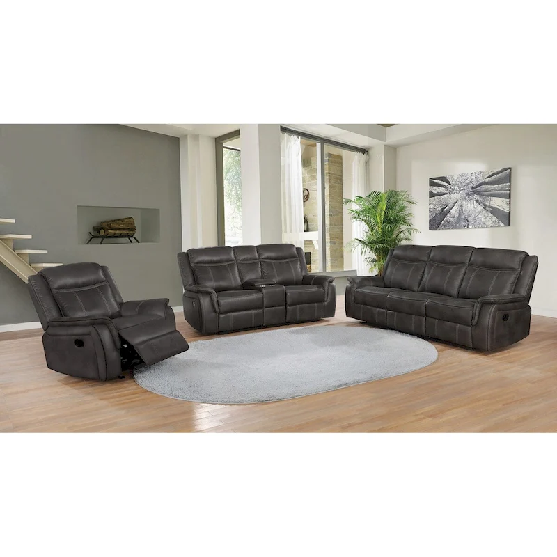 Valhalla 3-Piece Tufted Reclining Living Room Set