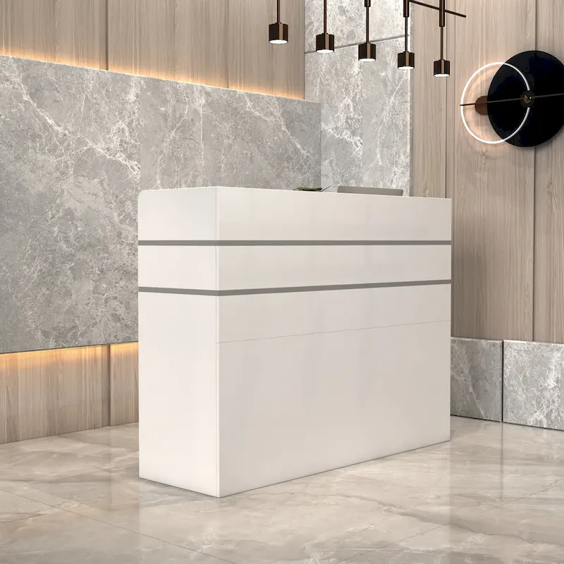 3-Drawer Reception Desk Reception Table Computer Writing Desk Working