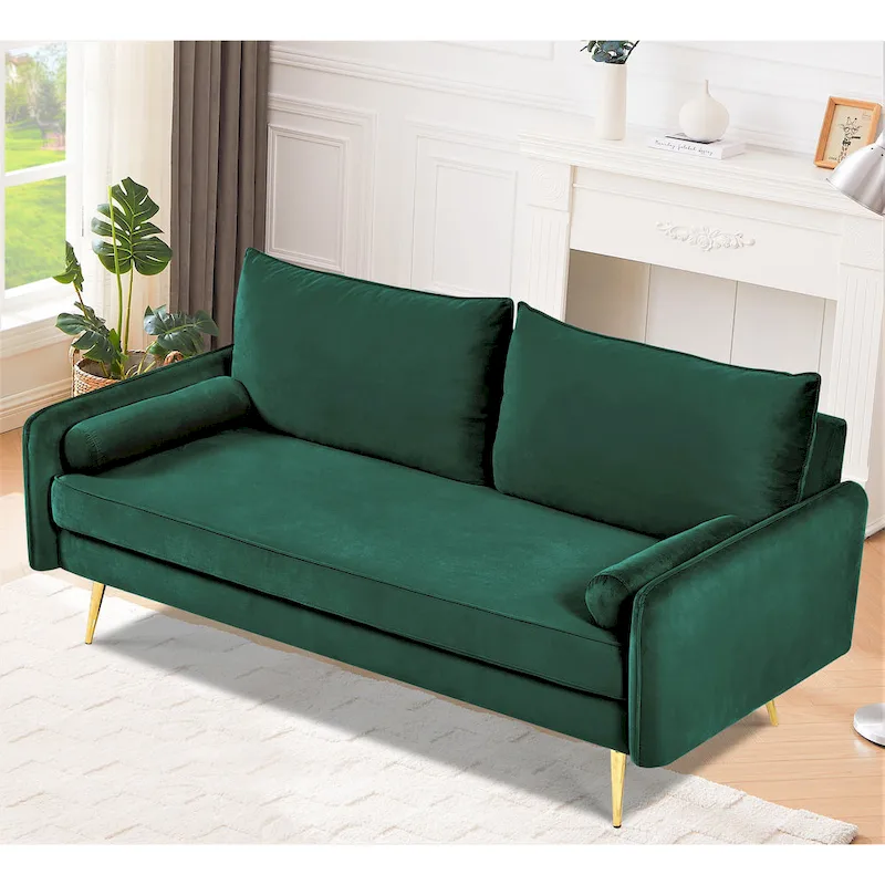Villeda 70W Polyester Square Arms Sofa