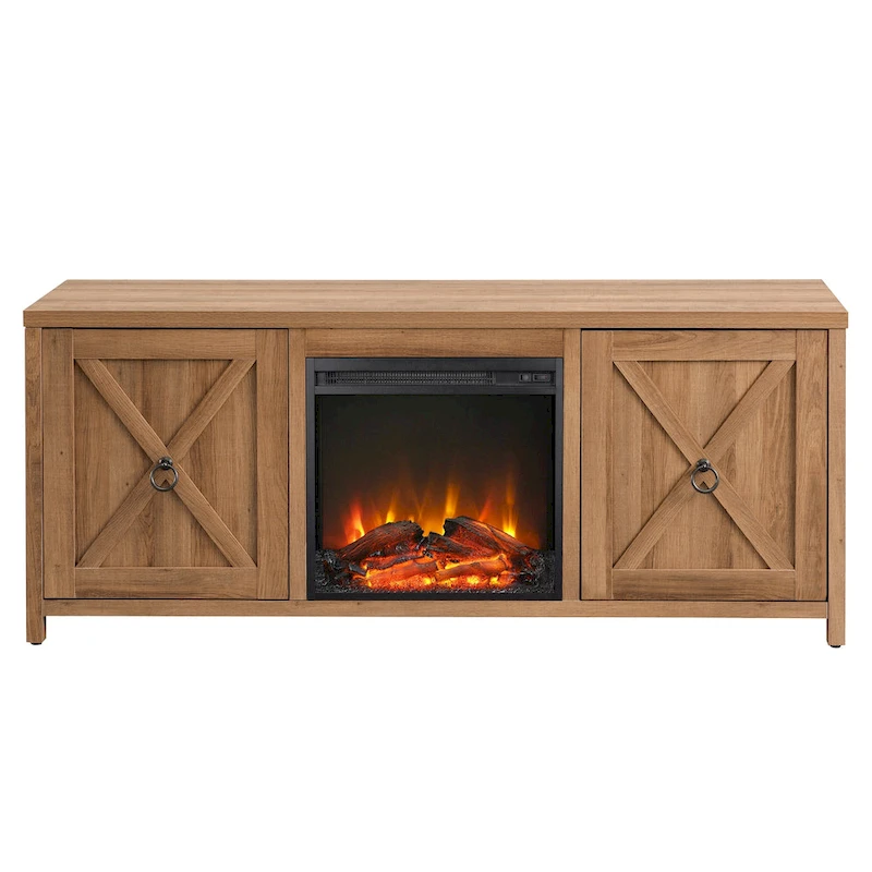 Granger 58 TV Stand with Log Fireplace Insert