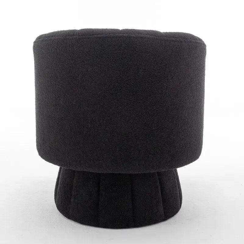 SEYNAR Modern Glam Velvet Upholstered Round Swivel Accent Barrel Chair