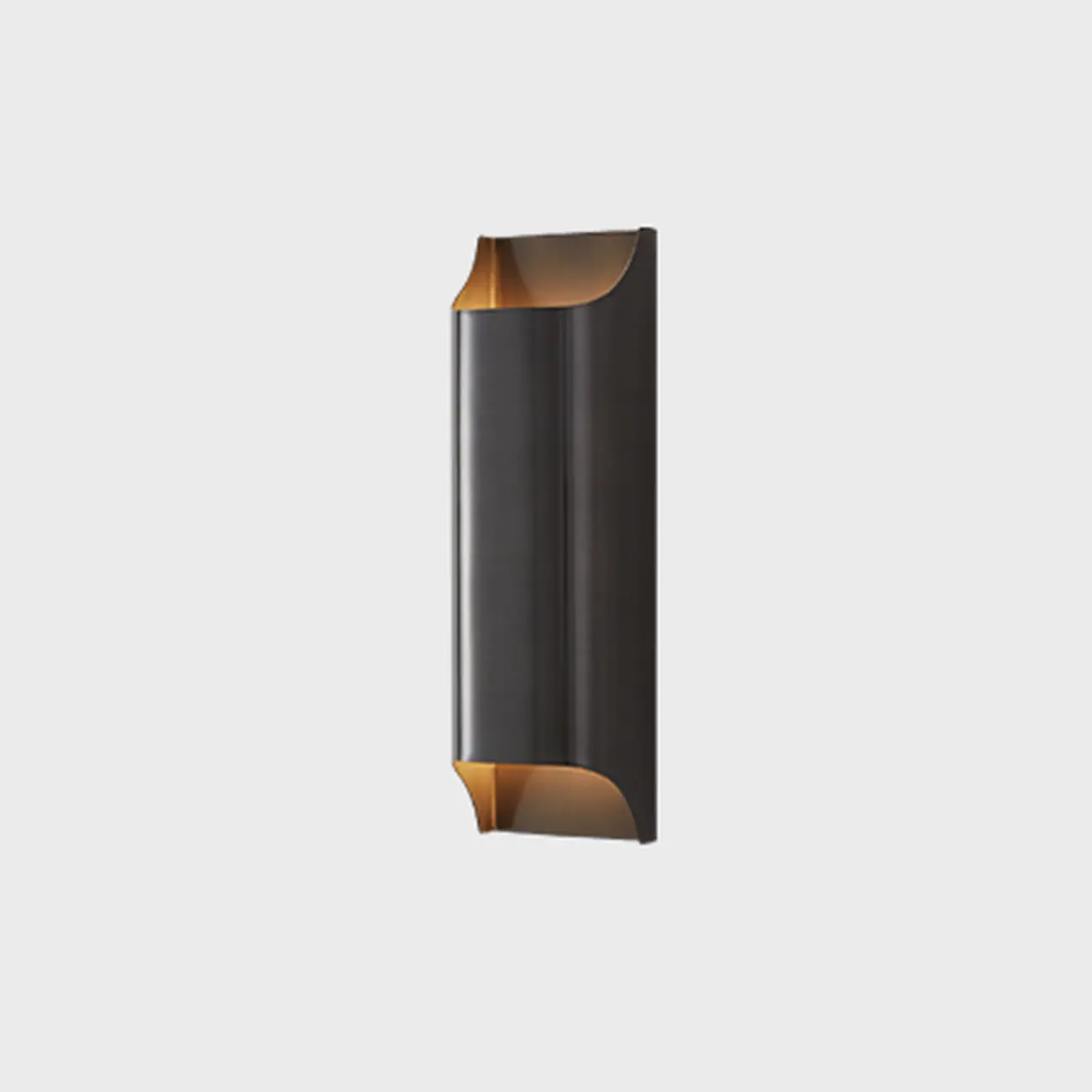 2-Light Copper LED Wall Lamp in Gold/Black Finish