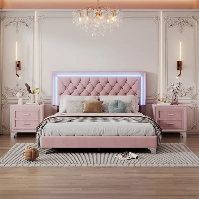 Upholstered Platform Bed (Look at the options before placing an order)