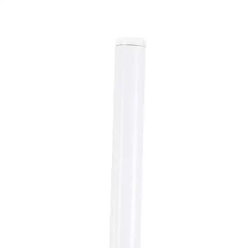 LeisureMod Bristol 5-Piece Dining Set Round Dining Table, 4 Plastic Dining Chairs White Legs