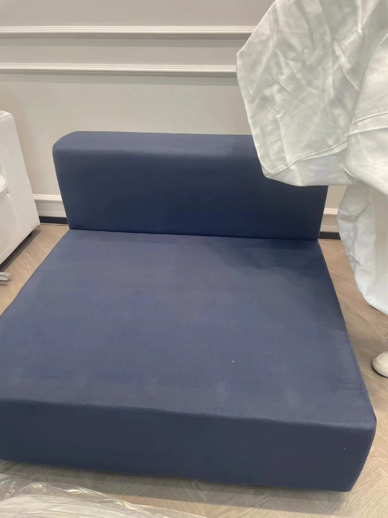 Walker Edison | Cloud Down Filled Comfort Modular Sectional Sofa Couch with Storage Ottoman