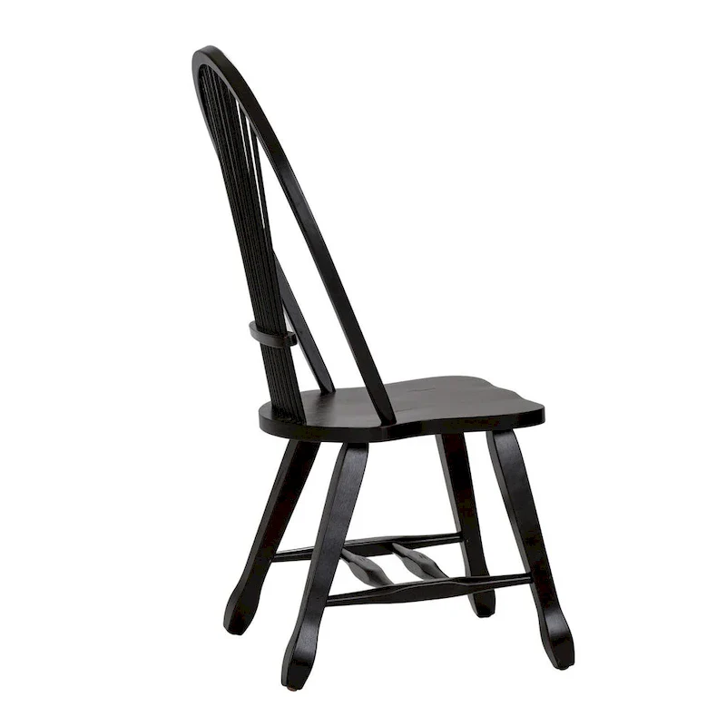 Treasures Rustic Black Sheaf Back Dining Chair (Set of 2)