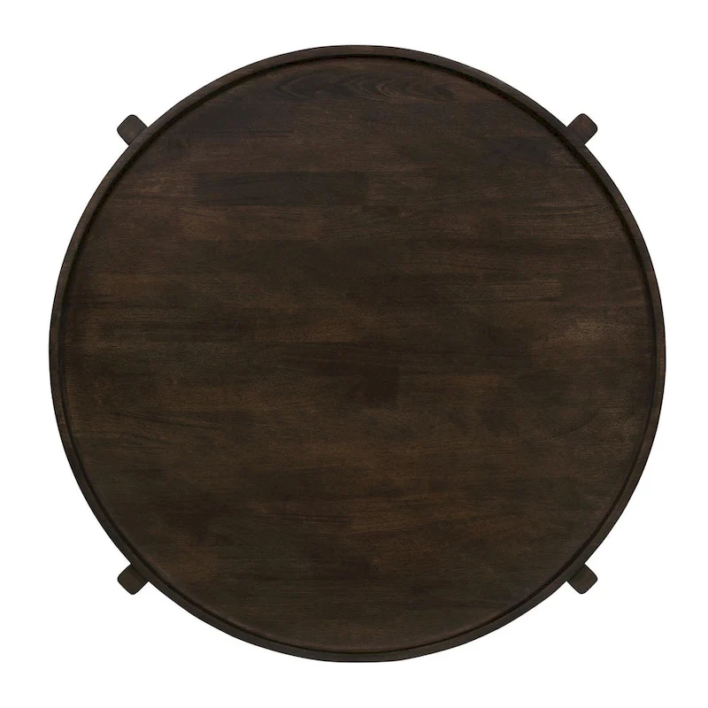 Mavis Dark Brown Round Coffee Table