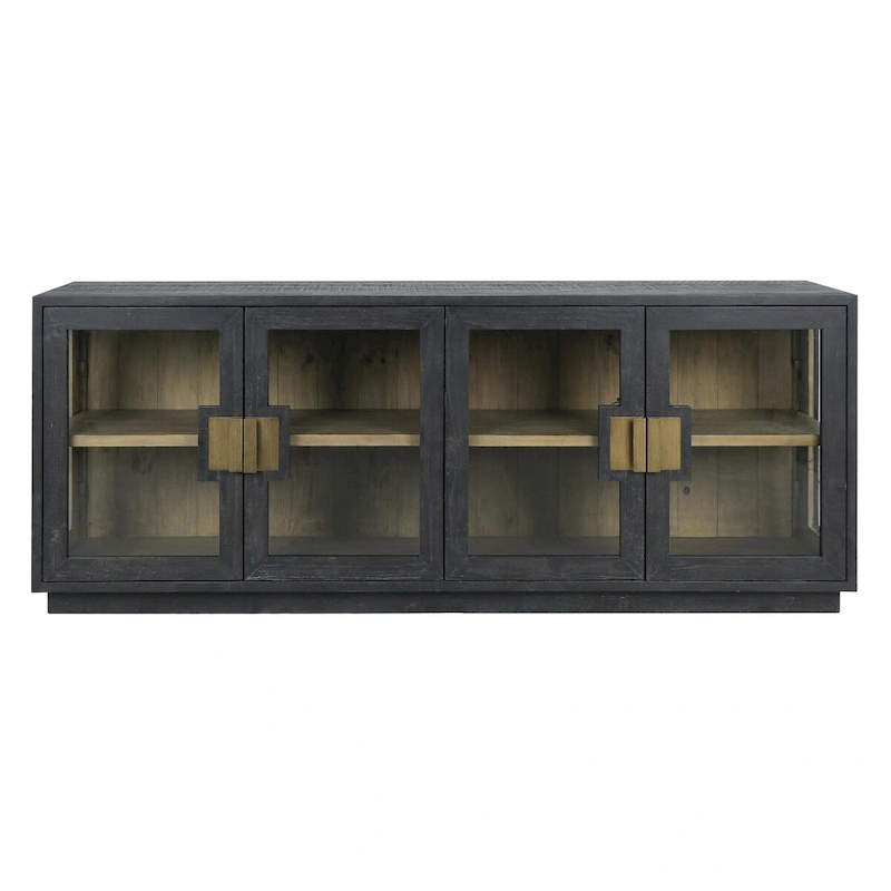 Classic Home Larson 90 Glass Reclaimed Pine Sideboard