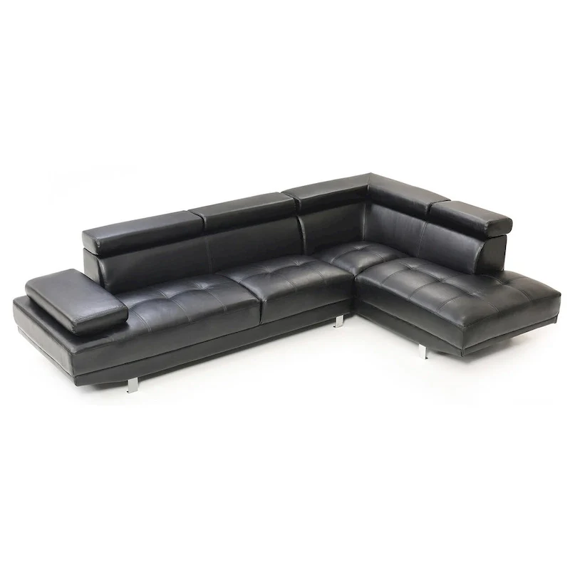 Riveredge 109 in. W 2-piece Faux Leather L Shape Sectional Sofa - 76 L x 109 W x 28 H