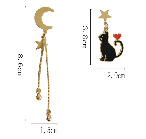 Luninana Earrings -  Mismatch White Cat Earrings YBY007