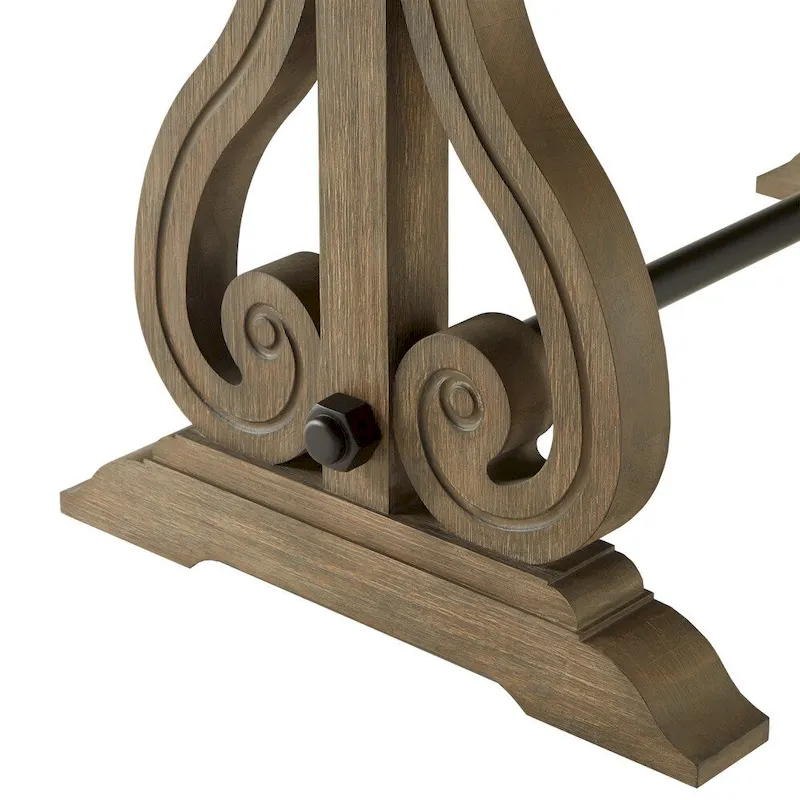 Gannon Wire Brushed Wood Oak Finish 1-Drawer Writing Desk by iNSPIRE Q Artisan