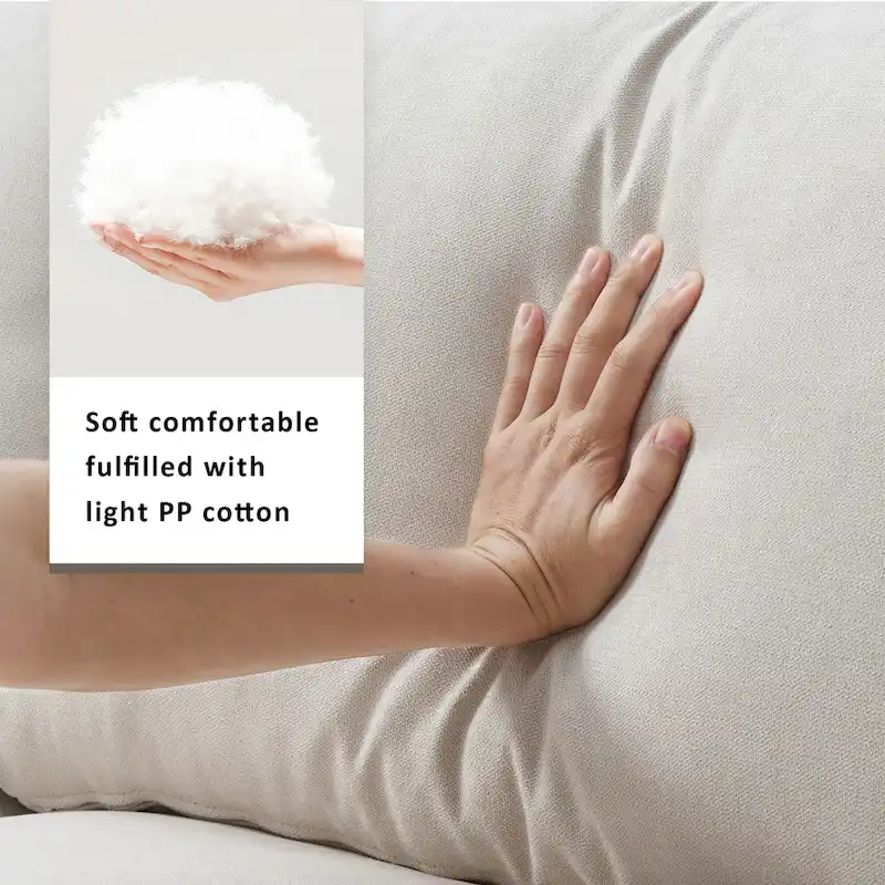 101 L-Shaped Cloud Sectional Sofa with Ottoman & Pocket Springs