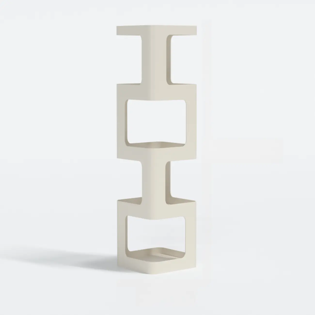 Chic Rotatable 4-Tier Vertical Metal Open Back Bookcase