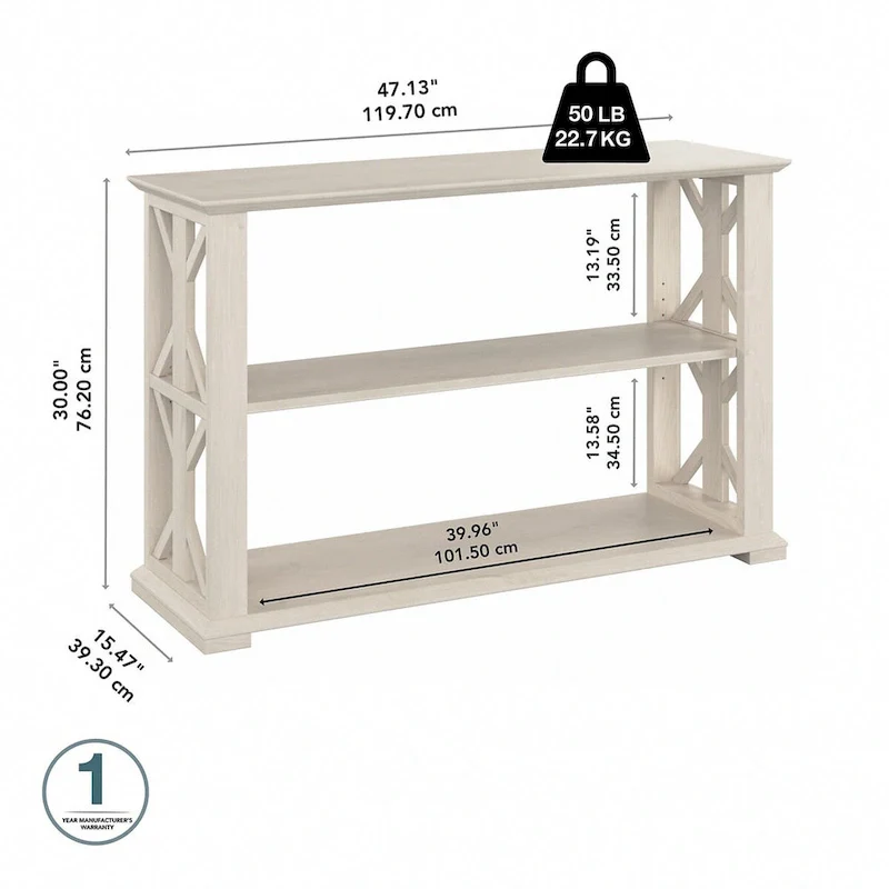 Homestead Console Table with Shelves by Bush Furniture