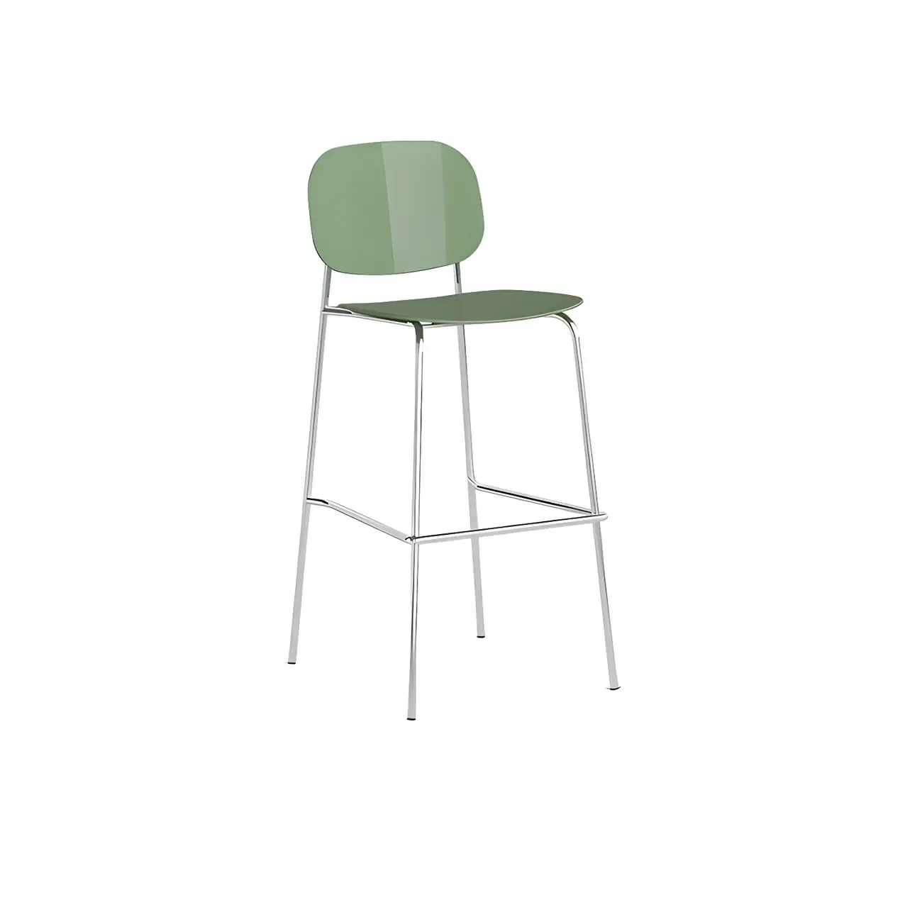 Modern Metal Counter Height Acrylic Bar Stools
