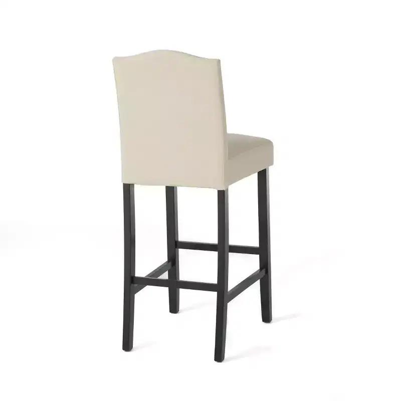 Christopher Knight Home Leona Upholstered Bar Stools with Nailhead Trim and Arched Back (Set of 2)