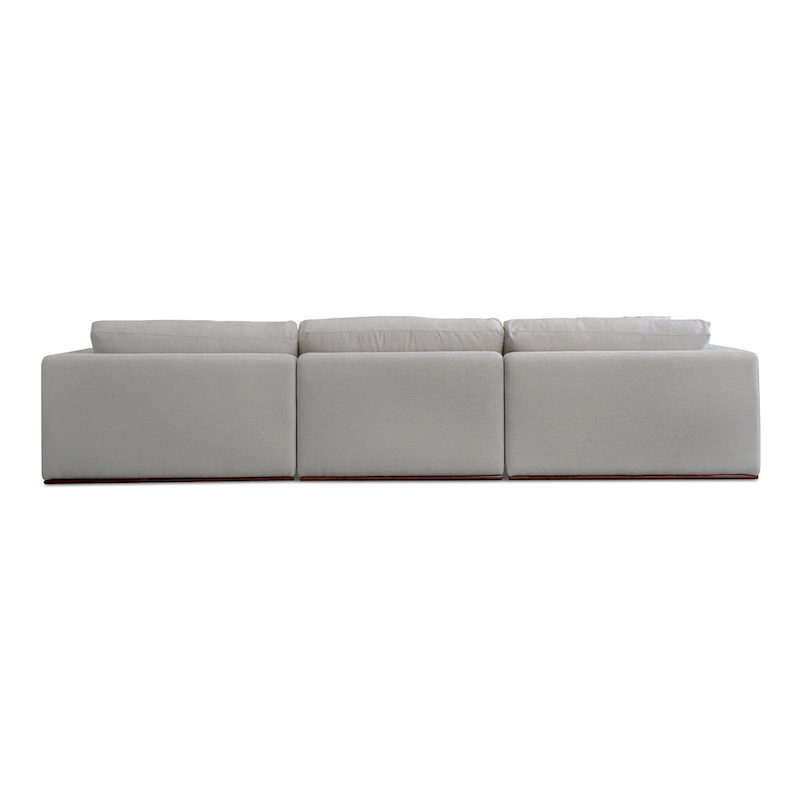 NADAAL STUDIOS Rio Modular Sofa With Rubber Wood Base - 136.2W x41D x23.6H