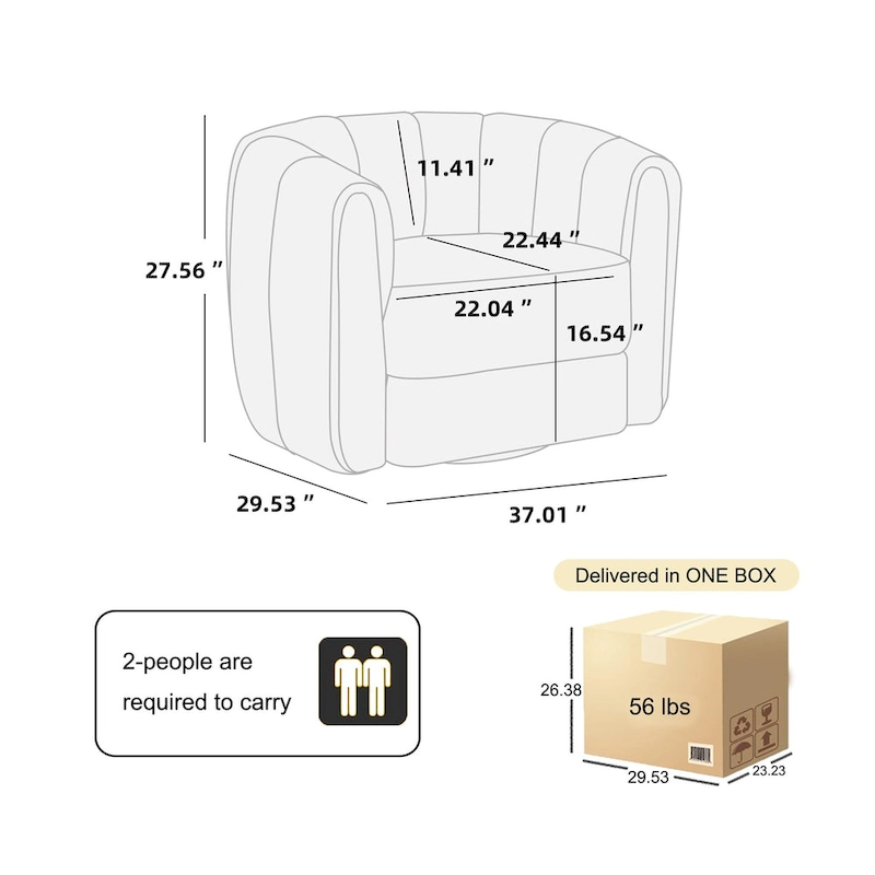 Swivel Teddy Accent Barrel Chair