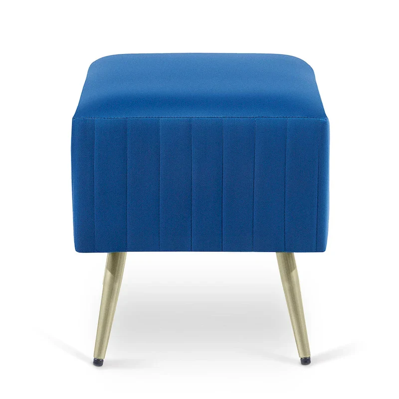 24 Modern Upholstered Entryway Bench with Padded Velvet Seat