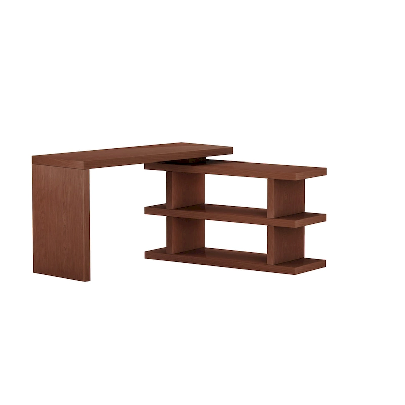 Somette Motion Home Office Desk with Shelves