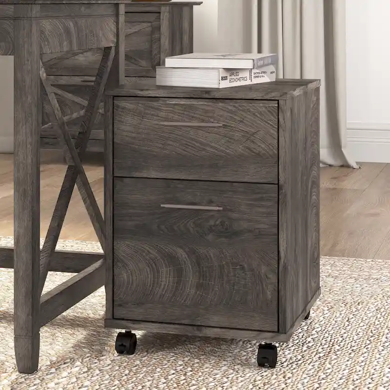 2 Drawer Mobile File Cabinet by