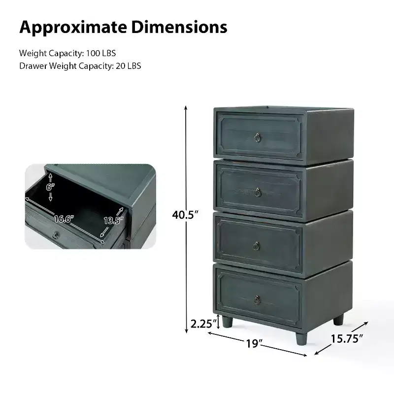 Oddone 2 - Drawer end table Set of 2 With Modular Design| ART OF LIVING DESIGNS