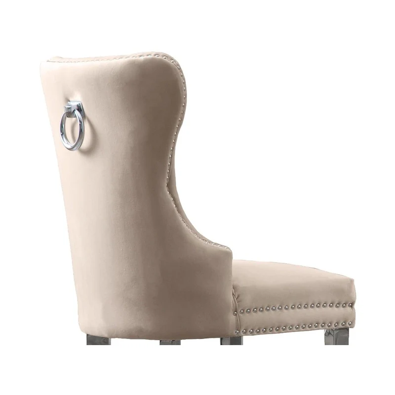 7-Piece Stainless Steel Nailhead Trim Dining Set