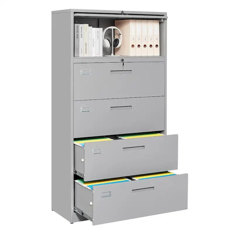 Steel Lateral File Cabinet with Lock
