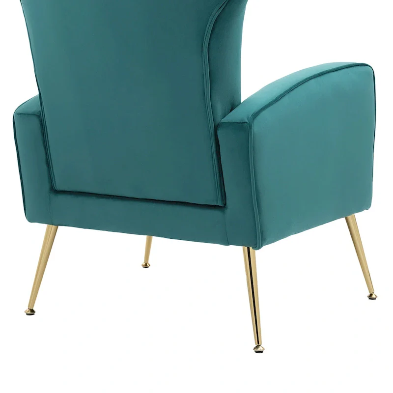Upholstered Wingback Accent Chair - 26.4W x 37.8H x 32.6D