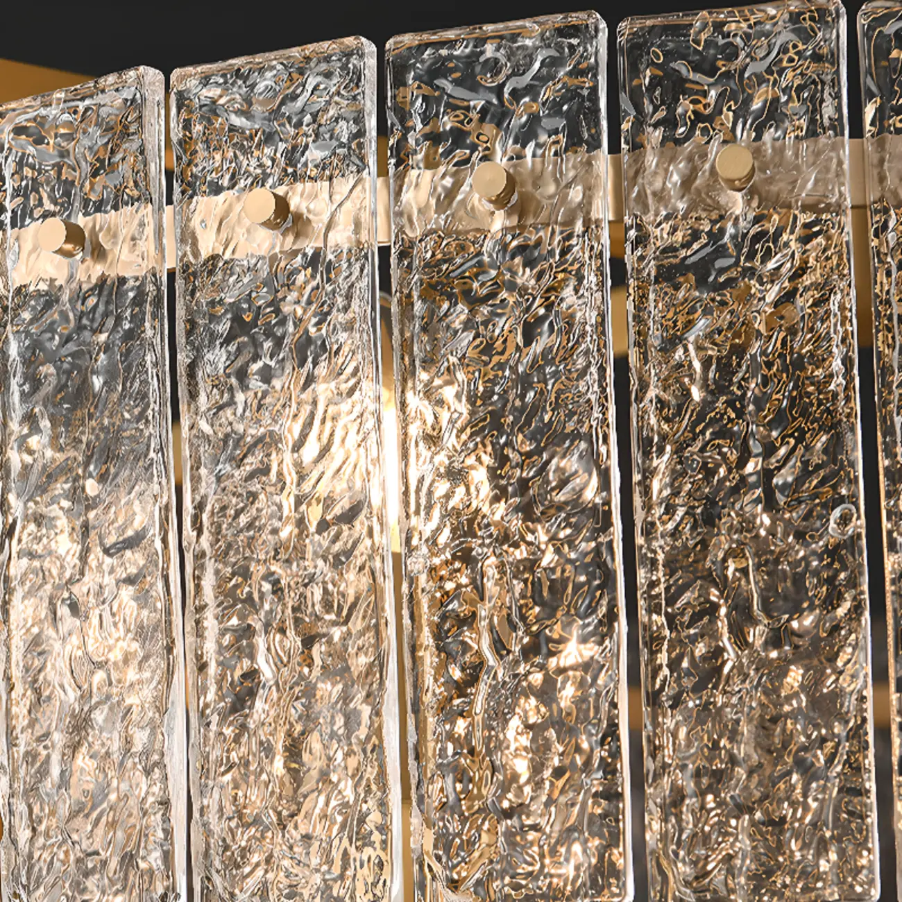 Luxury Crystal Round Chandelier with Glass Lampshade