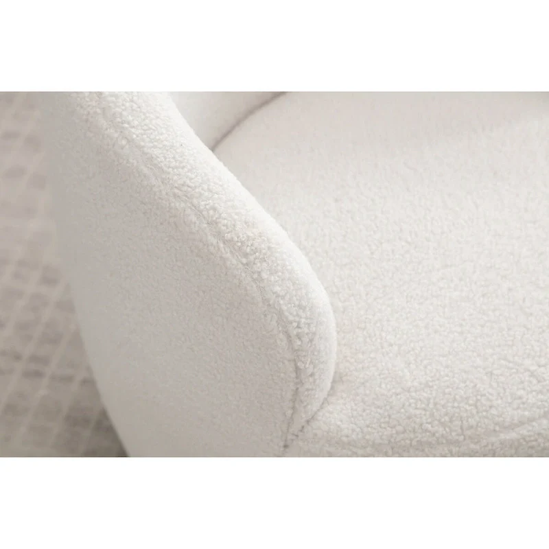 Swivel Accent Armchair Barrel Chair with Black Powder Coating, Blue