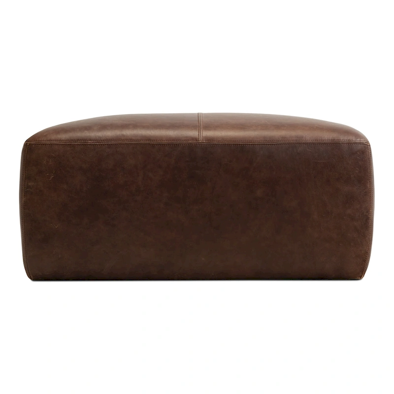 Poly & Bark Sequoia Ottoman - Full Grain Genuine Italian Leather