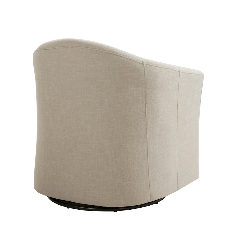 Swivel Accent Chair with Metal Base - 30.7W x 29.9H x 27.5D