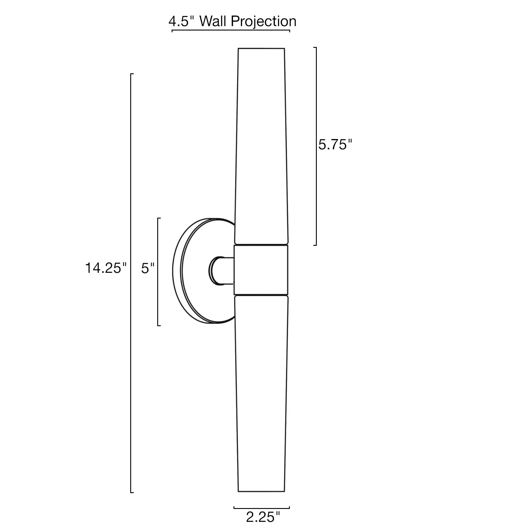 Duo 14 Modern Bathroom / Vanity Wall Sconce