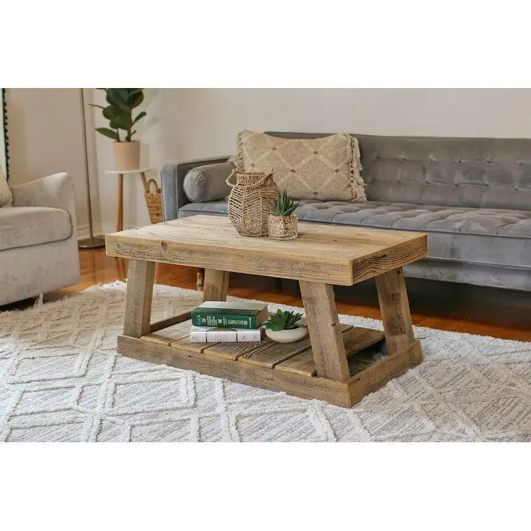 Natural A-Frame Wrap Around Coffee Table