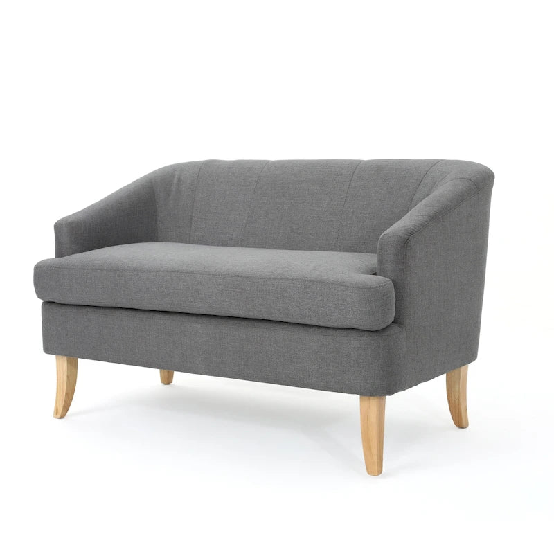 Sheena Mid-century Modern Petite Fabric Loveseat by Christopher Knight Home