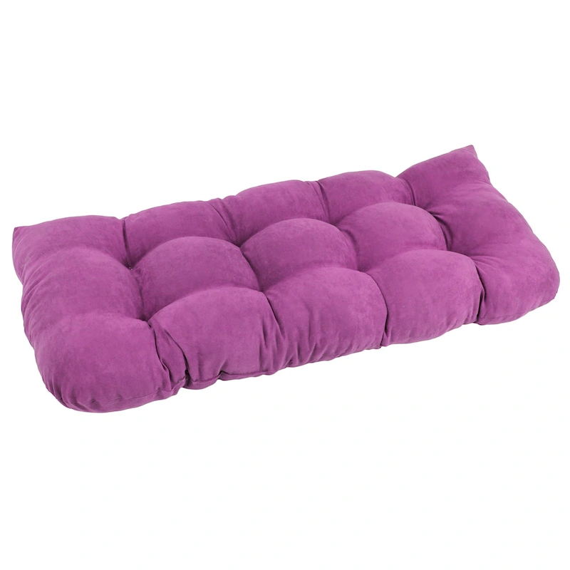 42-inch by 19-inch Rounded Back Microsuede Bench Cushion - 42 x 19