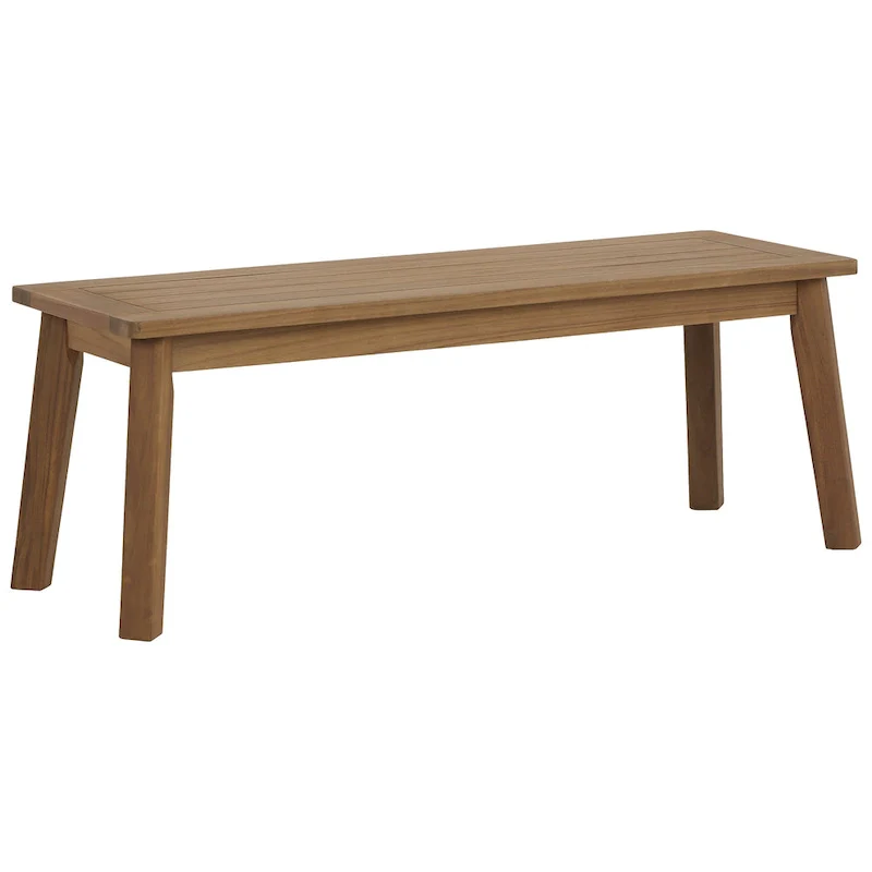 Janiyah Light Brown Bench - 47 W x 16 D x 17 H