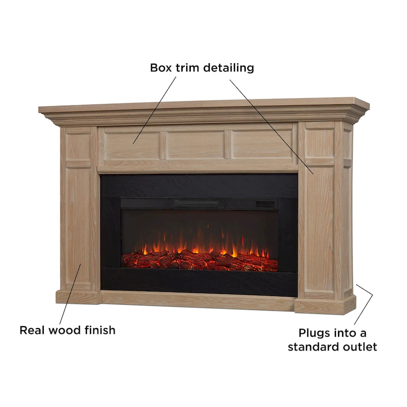 Alcott 75  Landscape Electric Fireplace by Real Flame